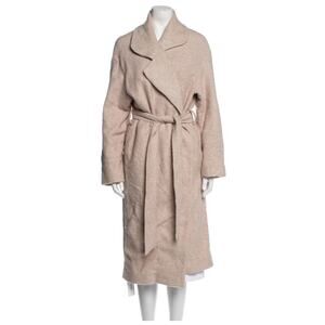 Carbon38 Longline Trench Coat Belted Jacket Pink Womens Small